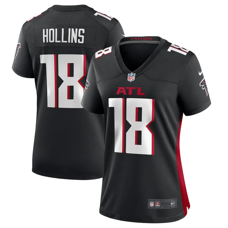 Mack Hollins 18 Atlanta Falcons Game Jersey - Black