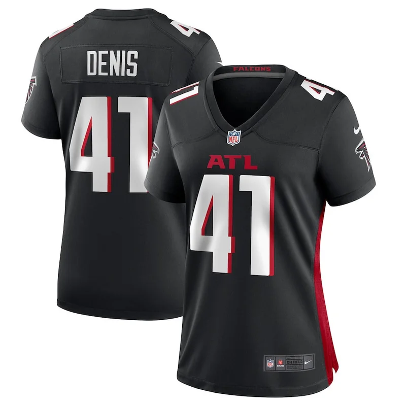 Kyle Hinton 68 Atlanta Falcons Jersey Team Game - Black - Image 5