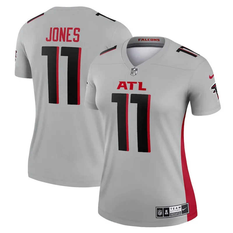 Julio Jones 11 Atlanta Falcons Jersey Inverted Legend - Silver