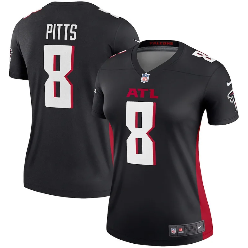 Kyle Hinton 68 Atlanta Falcons Jersey Team Game - Black - Image 3