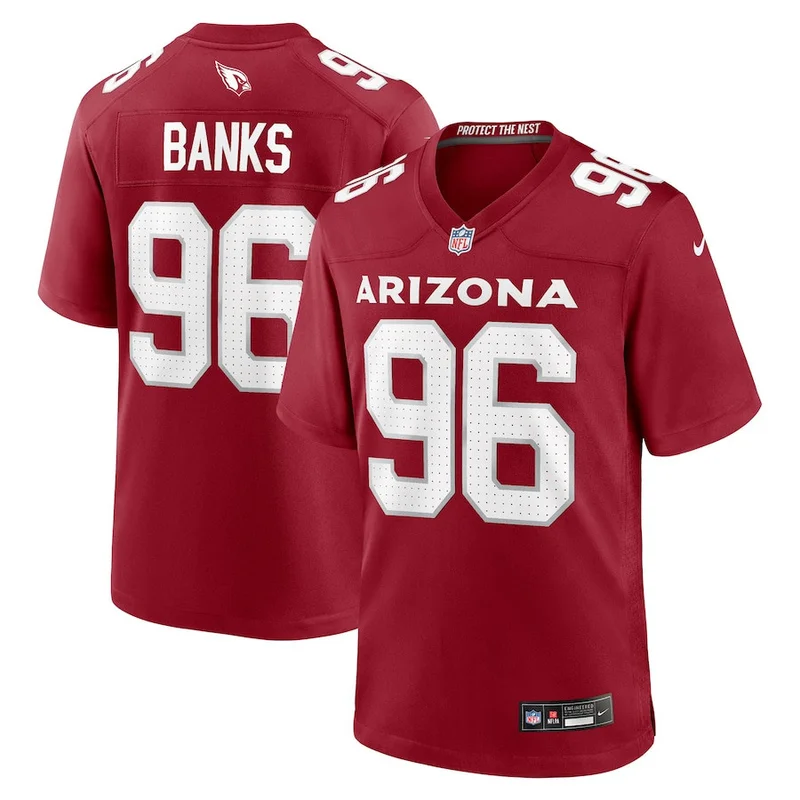 Eric Banks 96 Arizona Cardinals Game Jersey - Cardinal