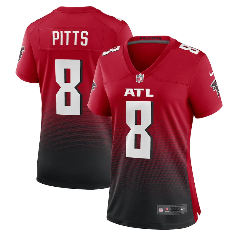 Kyle Hinton 68 Atlanta Falcons Jersey Team Game - Black - Image 2