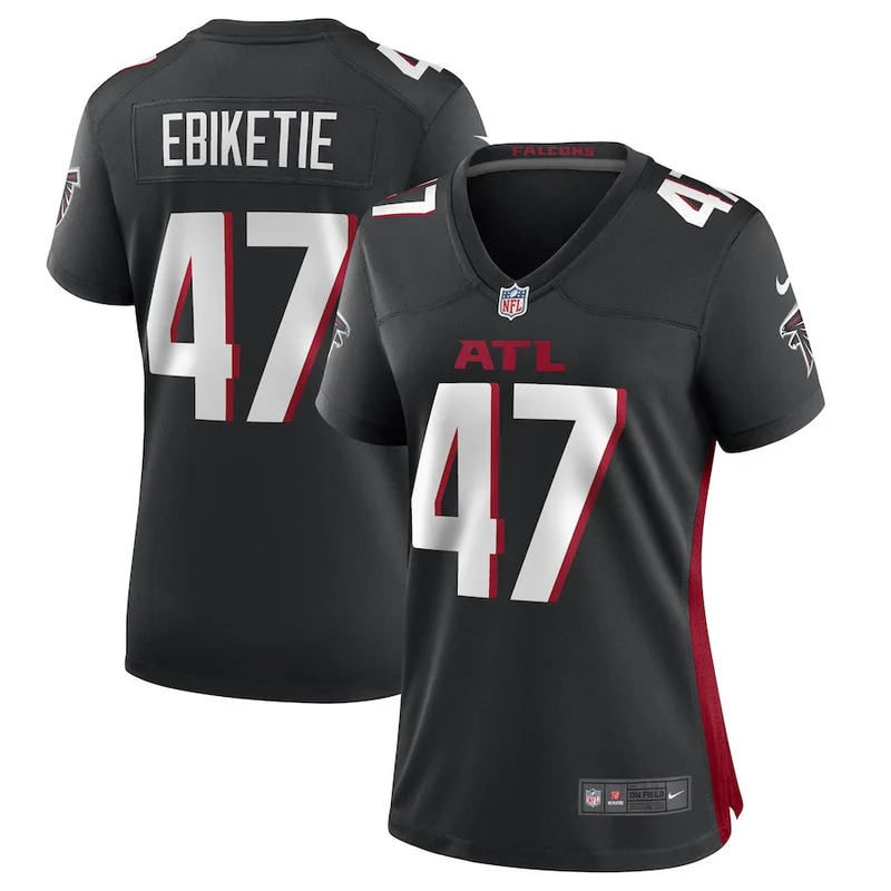 Arnold Ebiketie 47 Atlanta Falcons Game Jersey - Black