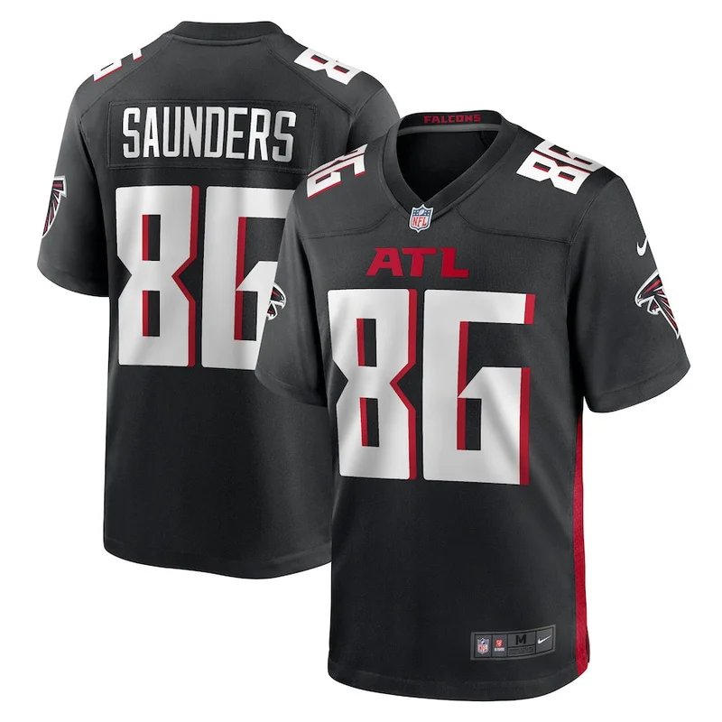 Carlos Washington 28 Atlanta Falcons Game Jersey - Black - Image 3