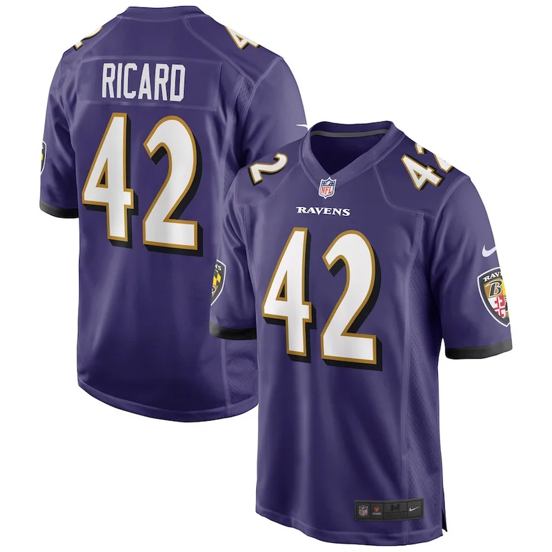 Patrick Ricard 42 Baltimore Ravens Game Jersey - Purple