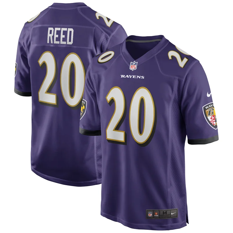 Ed Reed Baltimore Ravens Game Jersey Retired Player - Purple