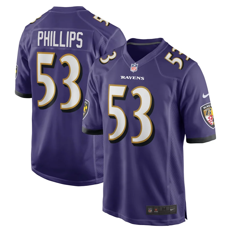 Del'Shawn Phillips Baltimore Ravens Game Jersey Player - Purple