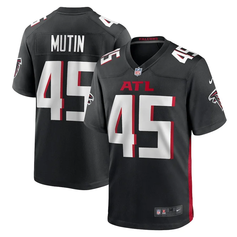 Donavan Mutin 45 Atlanta Falcons Game Jersey - Black