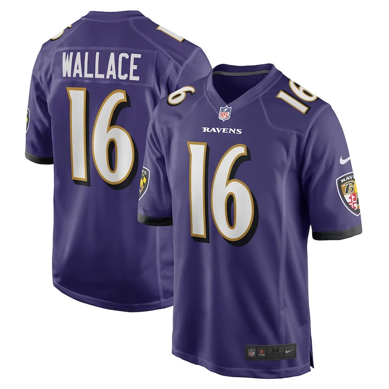 Tylan Wallace 16 Baltimore Ravens Game Jersey - Purple