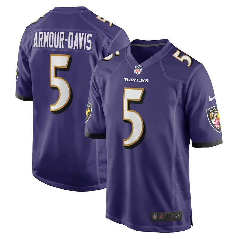 Jalyn Armour-Davis 5 Baltimore Ravens Game Jersey - Purple