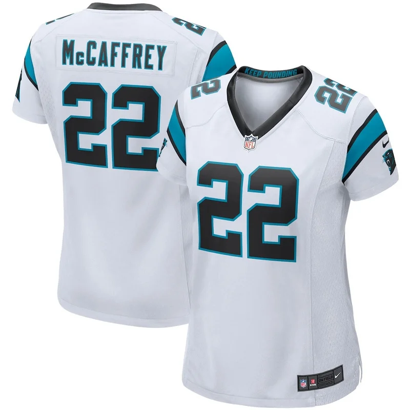 Christian McCaffrey 22 Carolina Panthers Game Jersey - White
