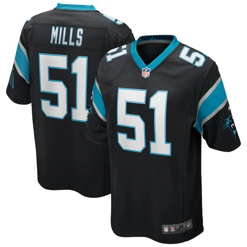 Cade Mays 68 Carolina Panthers Jersey Team Game - Black - Image 5