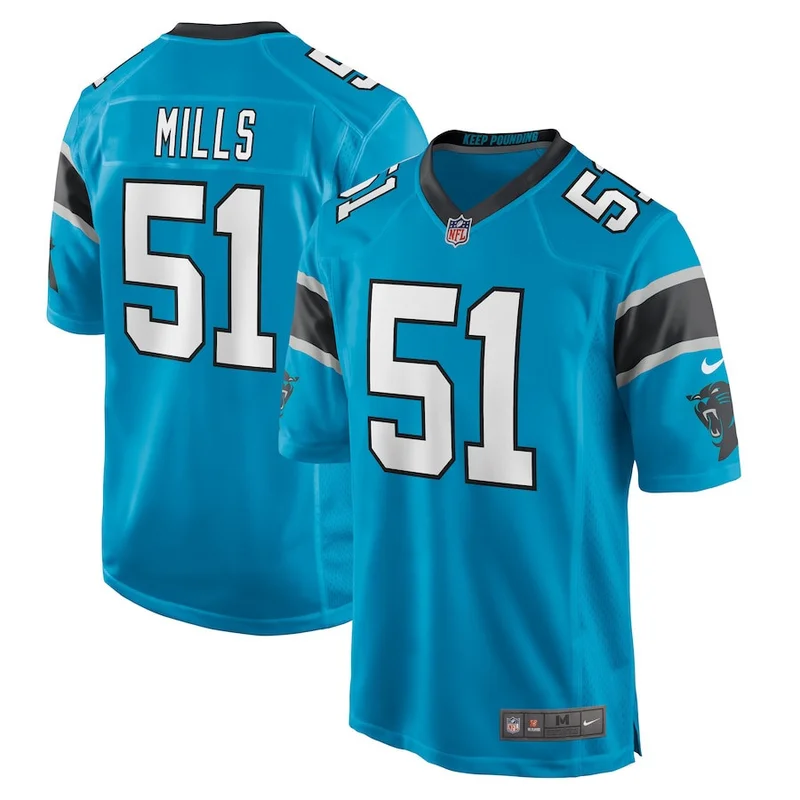 Jake Delhomme 17 Carolina Panthers Jersey Retired - Blue - Image 2