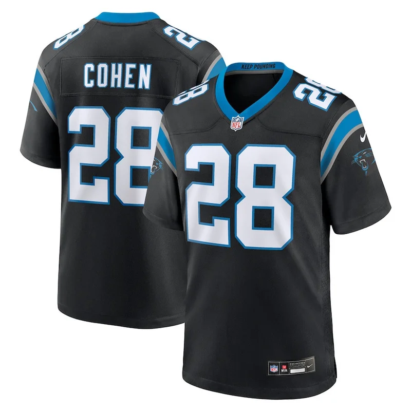 Luiji Vilain 43 Carolina Panthers Game Jersey - Black - Image 3