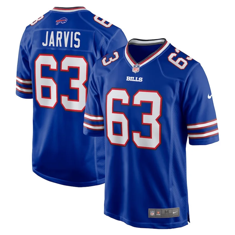 Kevin Jarvis 63 Buffalo Bills Jersey Team Game - Royal