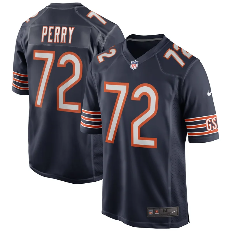 Trent Taylor 15 Chicago Bears Jersey Team Game - Navy - Image 5