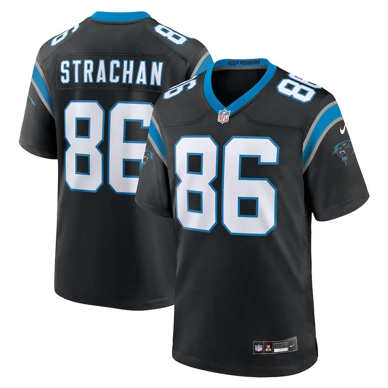 Luiji Vilain 43 Carolina Panthers Game Jersey - Black - Image 2