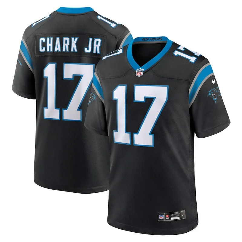 DJ Chark Jr 17 Carolina Panthers Game Jersey - Black