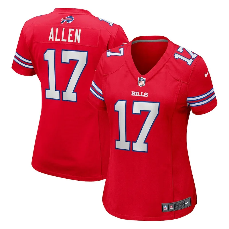 James Cook 28 Buffalo Bills Game Jersey - Red - Image 5
