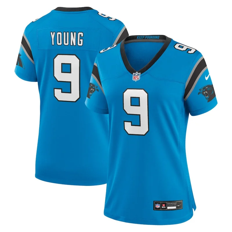 Bryce Young 9 Carolina Panthers Jersey - Blue