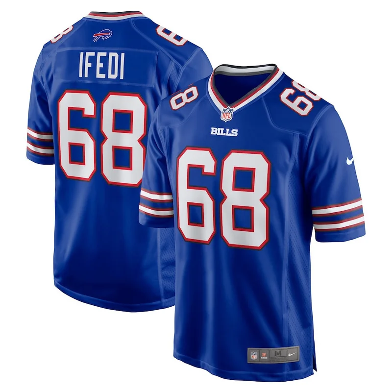 Germain Ifedi 68 Buffalo Bills Jersey Team Game - Royal