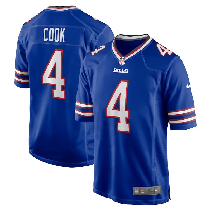 James Cook 4 Buffalo Bills Game Jersey - Royal
