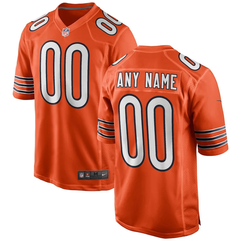 Chicago Bears Jersey Custom Alternate Game - Orange