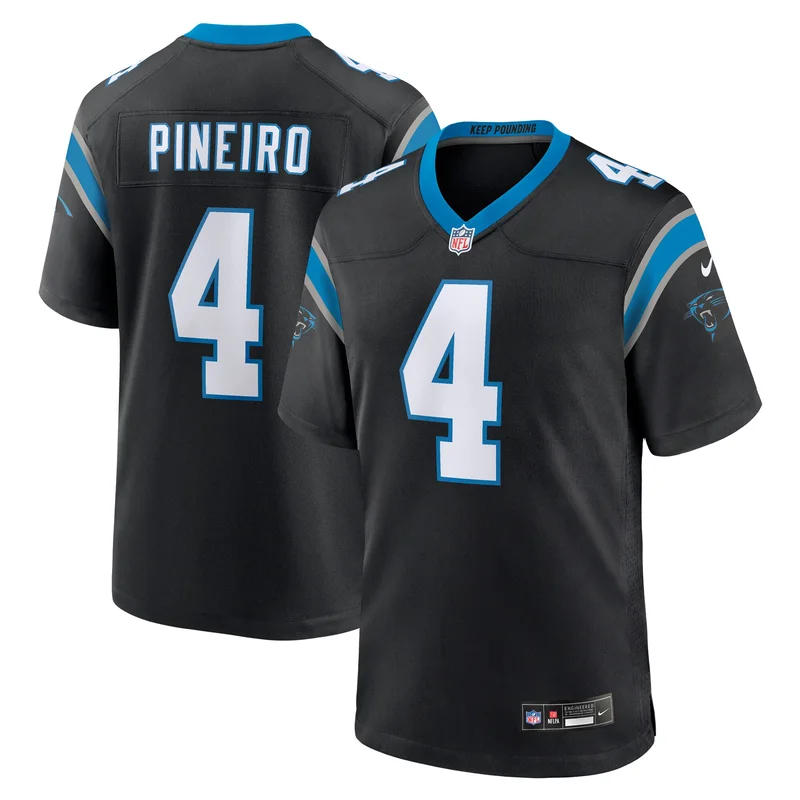 DJ Chark Jr 17 Carolina Panthers Game Jersey - Black - Image 2