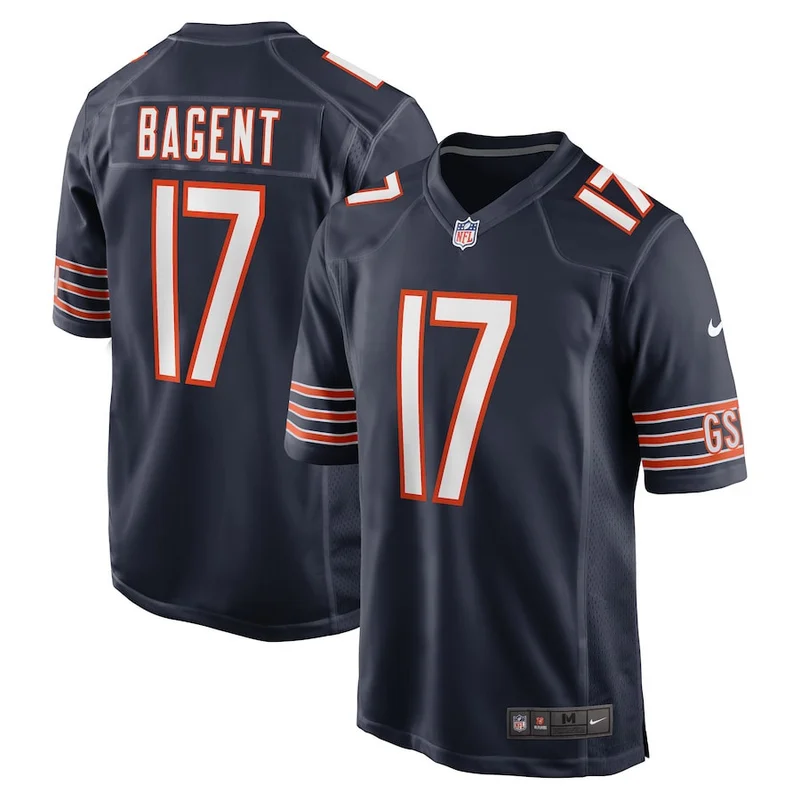 Trent Taylor 15 Chicago Bears Jersey Team Game - Navy - Image 2