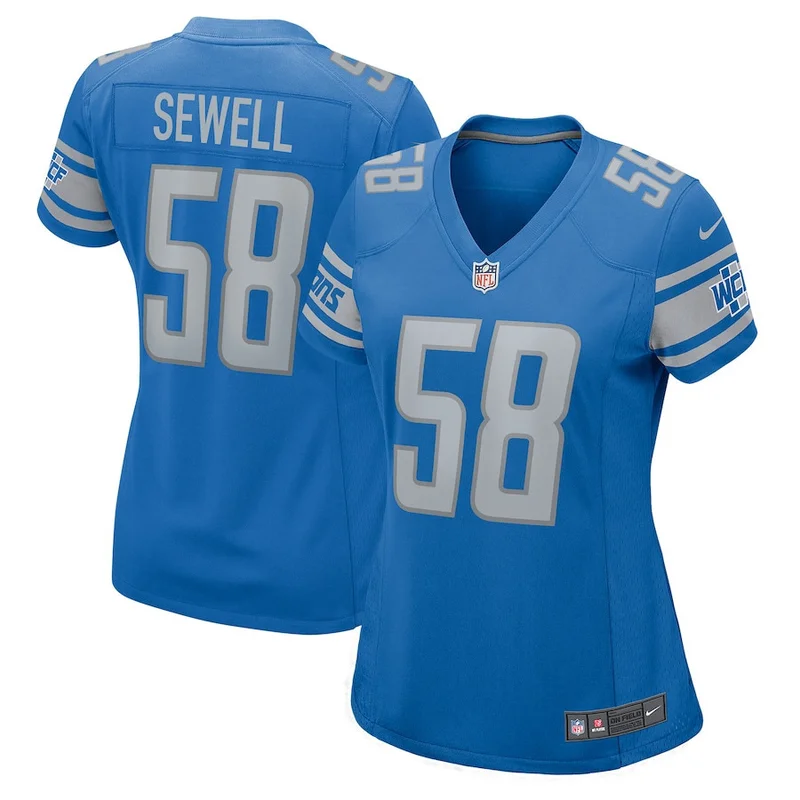 Netane Muti #52 Detroit Lions Jersey Super Bowl LIX - Blue - Image 5
