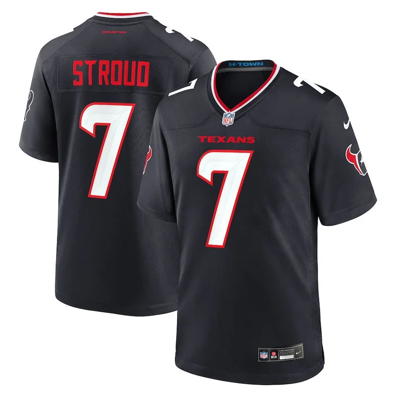 Stroud 7 Houston Texans Game Jersey - Navy