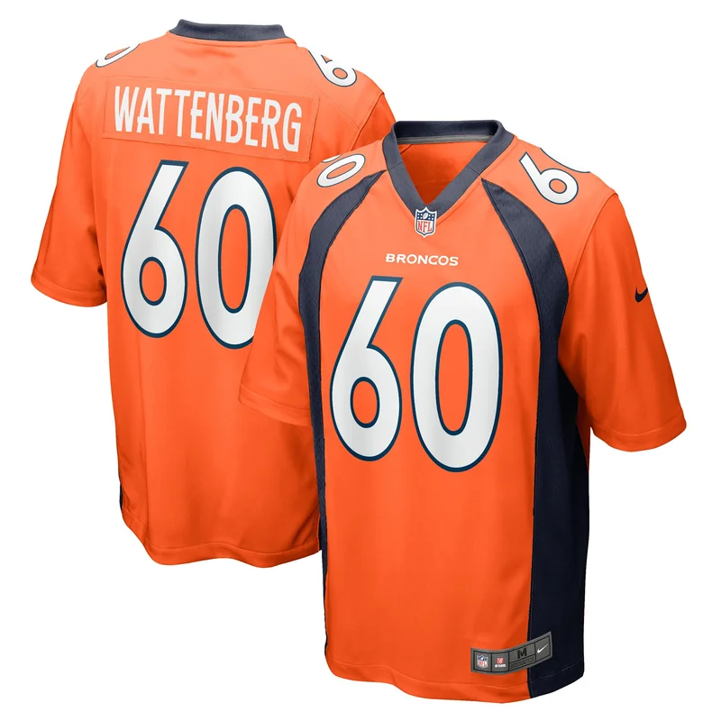 Luke Wattenberg Denver Broncos Game Jersey Player - Orange