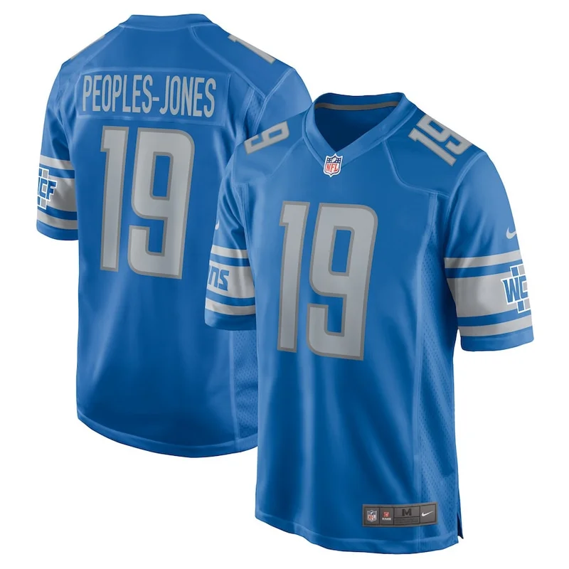 Trevor Nowaske 59 Detroit Lions Jersey Team Game - Blue - Image 5