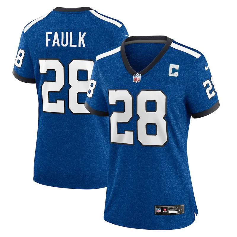 Luke Rhodes 46 Indianapolis Colts Game Jersey - Royal - Image 4