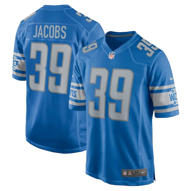 Frank Ragnow 77 Detroit Lions Game Jersey - Blue - Image 4
