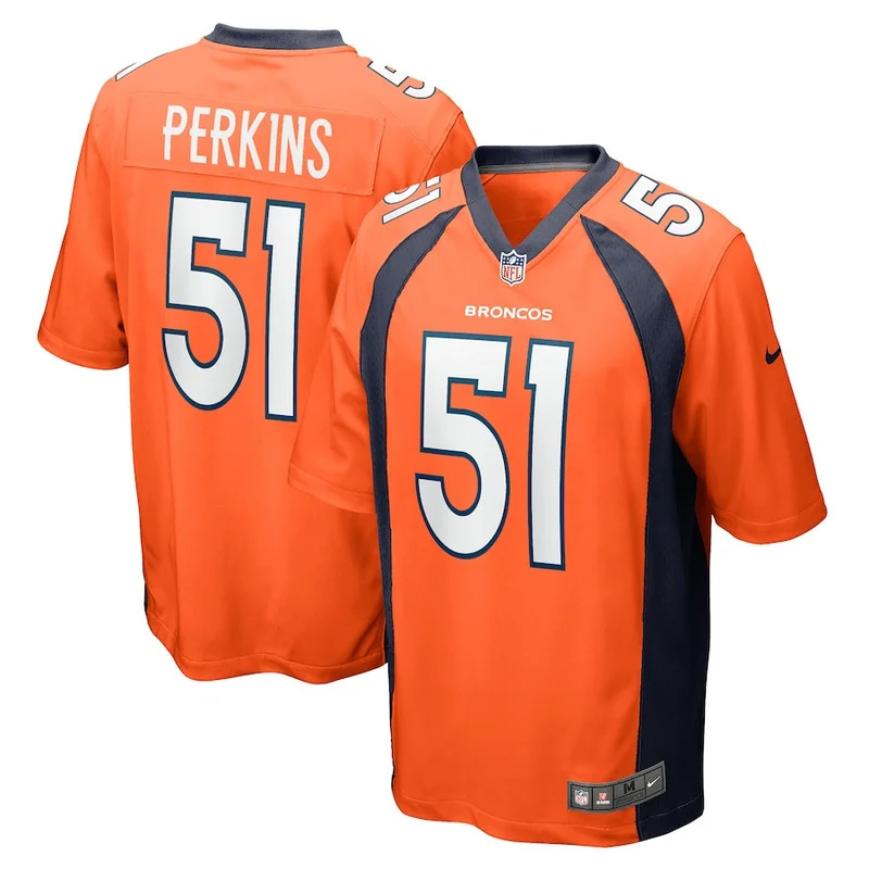 Ronnie Perkins 51 Denver Broncos Game Jersey - Orange
