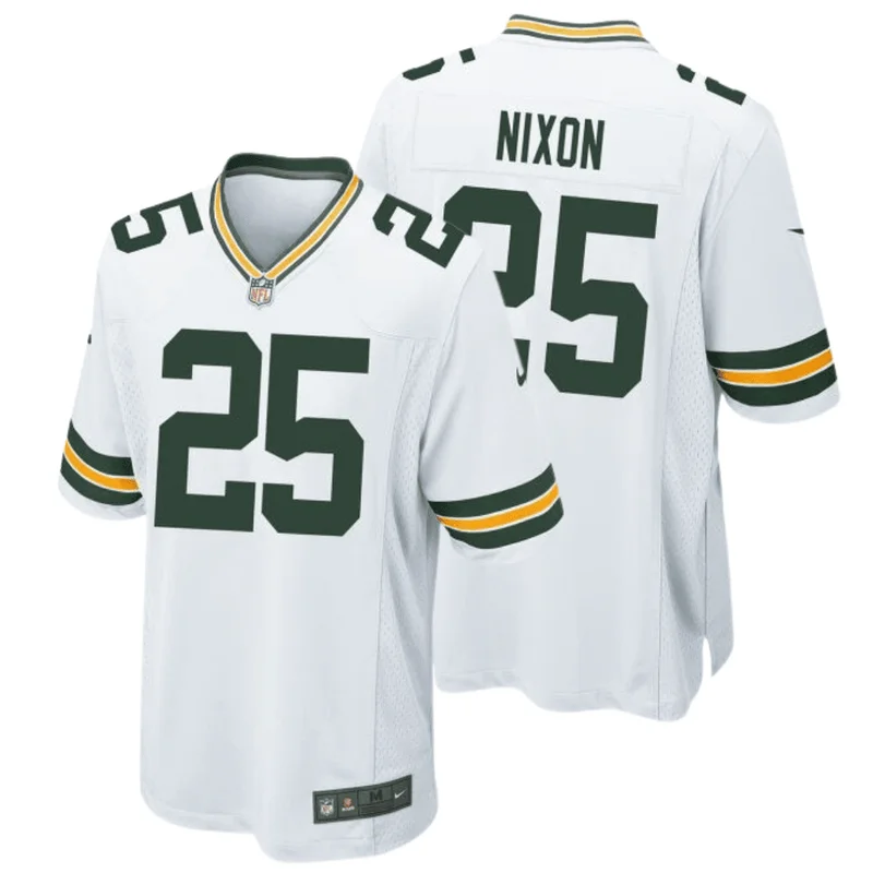 Keisean Nixon 25 Green Bay Packers Jersey Away Game - White