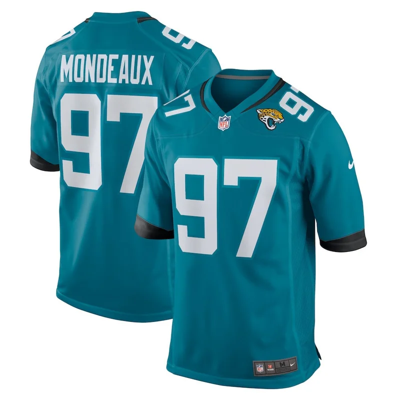 Henry Mondeaux 97 Jacksonville Jaguars Game Jersey - Teal