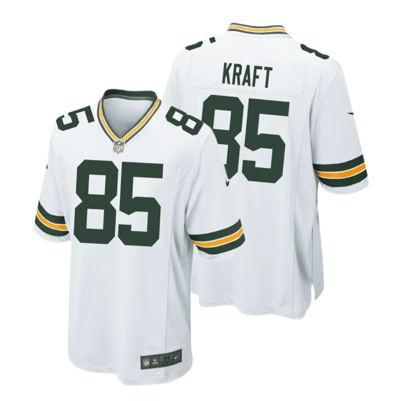 Tucker Kraft 85 Green Bay Packers Jersey Away Game - White