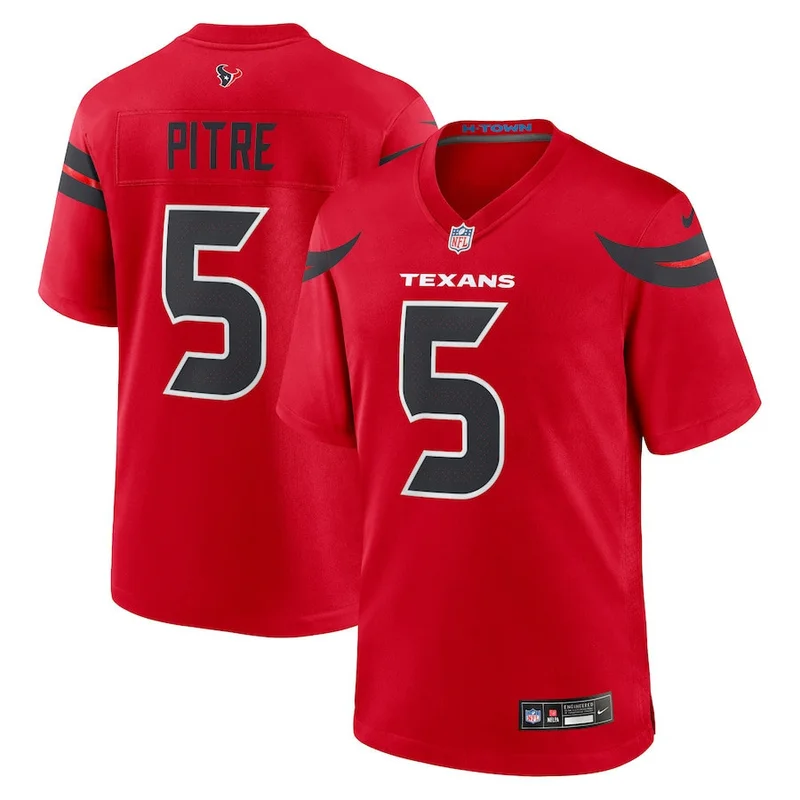 Jalen Pitre 5 Houston Texans Game Jersey - Red