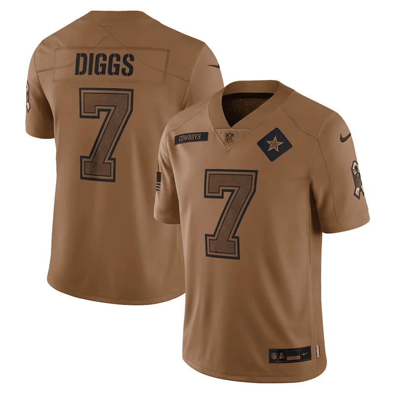 Trevon Diggs 7 Dallas Cowboys Jersey 2023 Salute To Service Limited - Brown