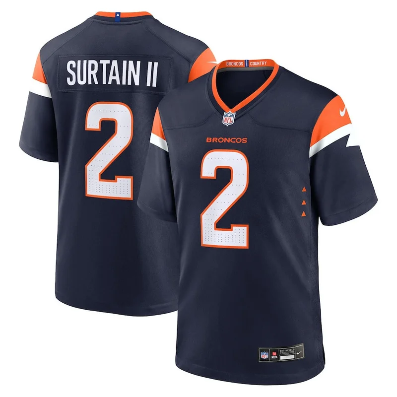 Patrick Surtain II 2 Denver Broncos Jersey Alternate Game - Navy