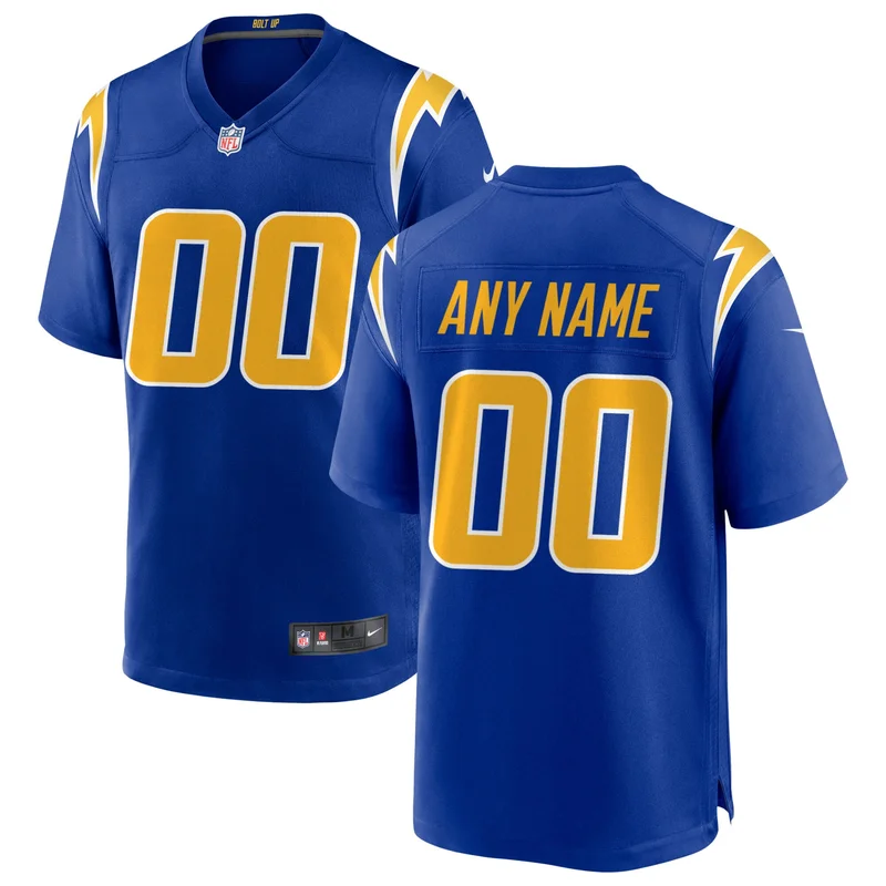 Los Angeles Chargers Jersey Alternate Custom Game - Royal