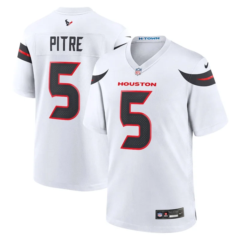 Jalen Pitre 5 Houston Texans Game Jersey - Red - Image 2