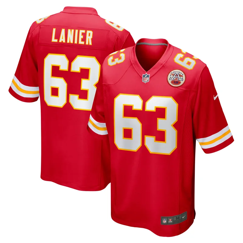 Truman Jones 57 Kansas City Chiefs Jersey Super Bowl LVIII Patch Game - Red - Image 4