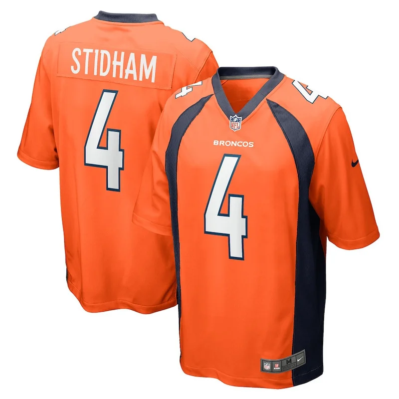 Jarrett Stidham 4 Denver Broncos Game Jersey Player - Orange