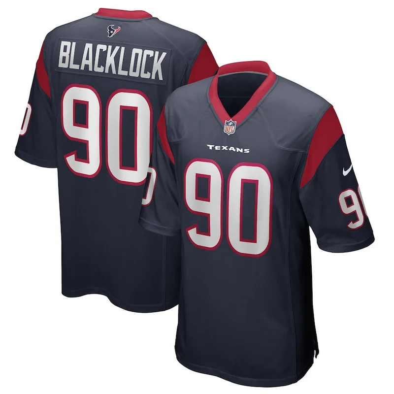 Ross Blacklock 90 Houston Texans Game Jersey - Navy