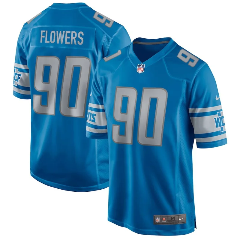 Terrion Arnold #0 Detroit Lions Jersey Super Bowl LIX - - Blue - Image 4