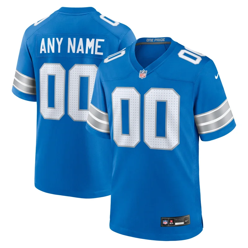 Trevor Nowaske 59 Detroit Lions Jersey Team Game - Blue - Image 3