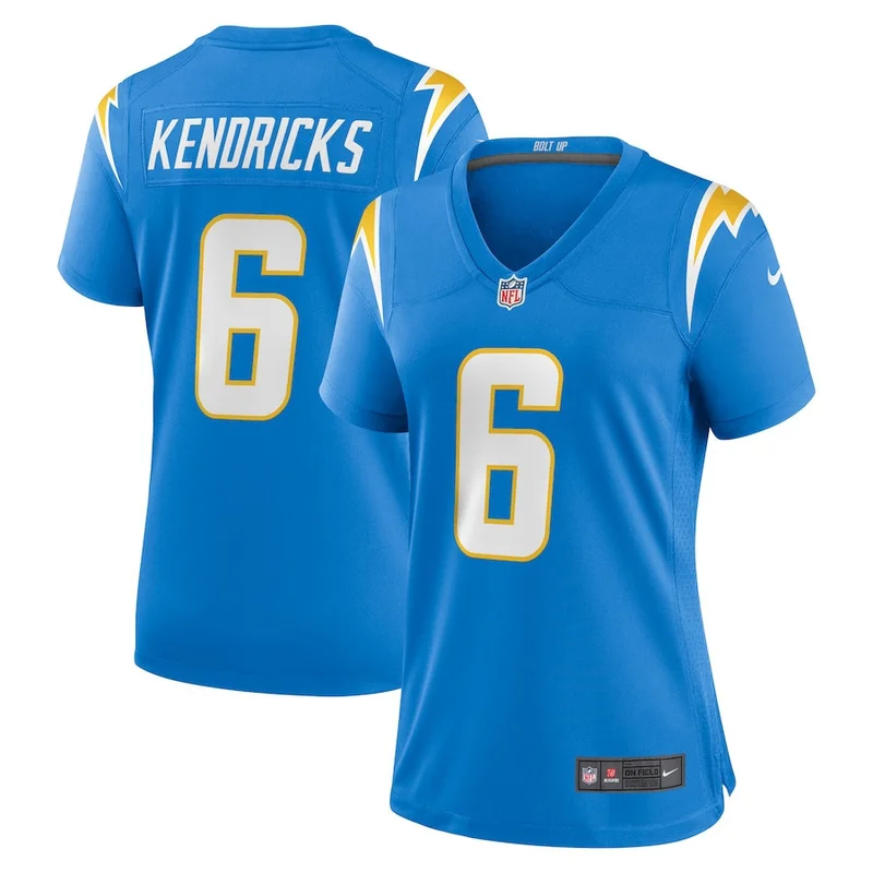 Eric Kendricks 6 Los Angeles Chargers Game Jersey - Powder Blue